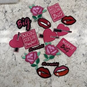 Bundle of 16 Iron on patches‎ or glue on for decorative items